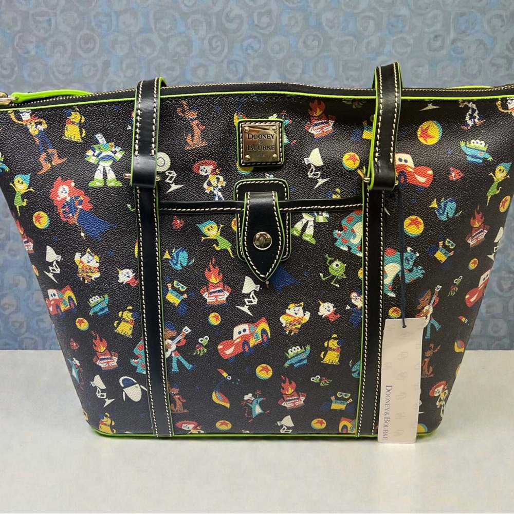 Dooney & Bourke Disney Parks Pixar Tote with Colorful Character Print